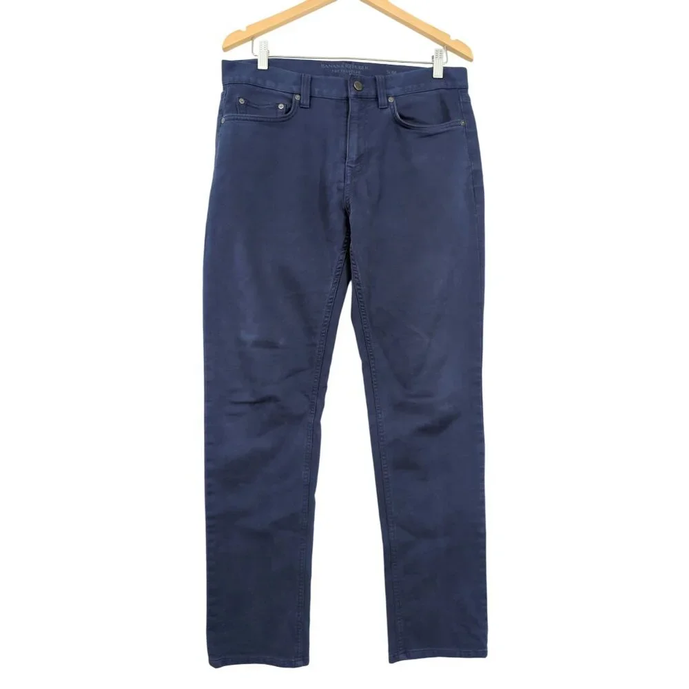 Banana Republic The Traveler Jeans Men 32 Blue Slim Fit 5 Pocket Stretch‎ Casual